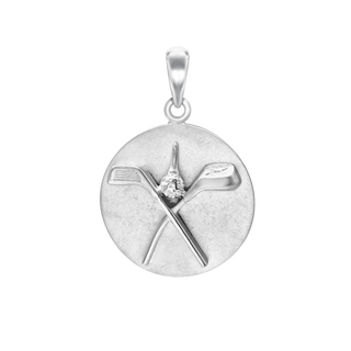 Golf Clubs Charm in Sterling Silver (32 x 22mm)