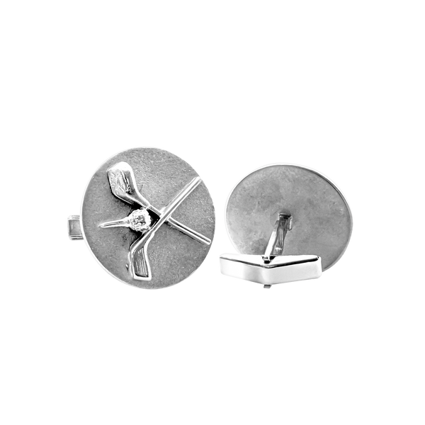 Golf Clubs Cuff Links in Sterling Silver (32 x 22mm)