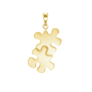 Puzzle Pieces Charm in Sterling Silver (36 x 17mm)