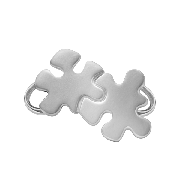 Puzzle Pieces Bracelet Top in Sterling Silver (31 x 18mm)