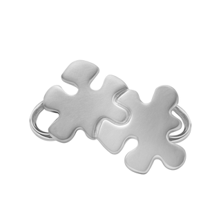 Puzzle Pieces Bracelet Top in Sterling Silver (31 x 18mm)