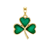 Shamrock  Charm in Sterling Silver (28 x 20mm)