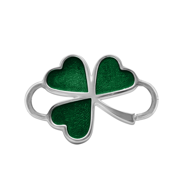 Shamrock Bracelet Top in Sterling Silver (28 x 20mm)