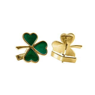 Shamrock Cuff Links in Sterling Silver (28 x 20mm)