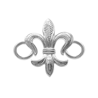 Fleur de Lis Bracelet Top in Sterling Silver (29 x 28mm)