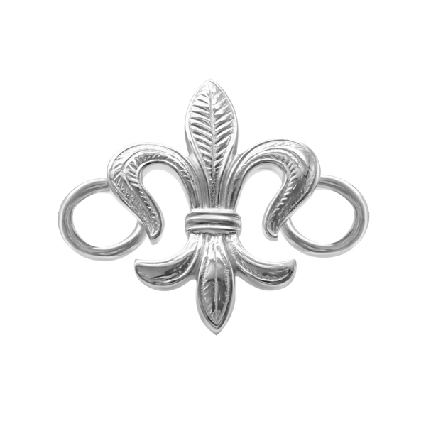 Fleur de Lis Bracelet Top in Sterling Silver (29 x 28mm)