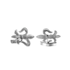 Fleur de Lis Cuff Links in Sterling Silver (37 x 20mm)