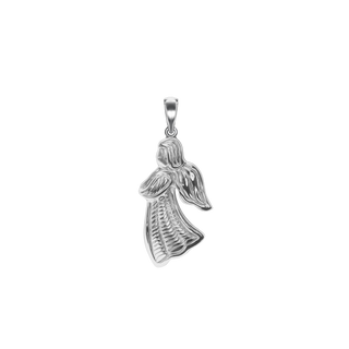 Praying Angel Charm in Sterling Silver (40 x 18mm)