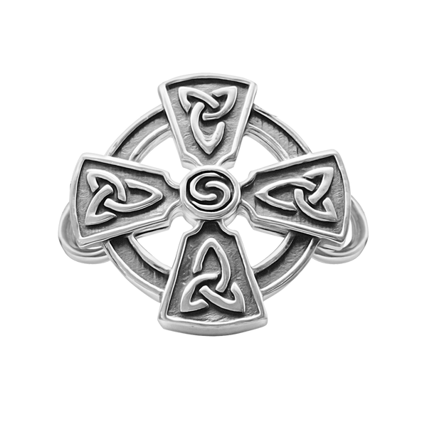 Celtic Cross Bracelet Top in Sterling Silver (28 x 26mm)