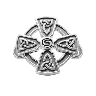 Celtic Cross Bracelet Top in Sterling Silver (28 x 26mm)