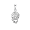 Skull Charm in Sterling Silver with CZ's (20 x 10mm)