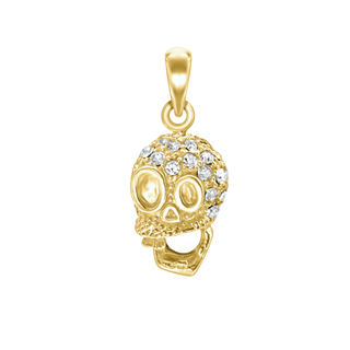 Skull Charm with CZ's (20 x 10mm)