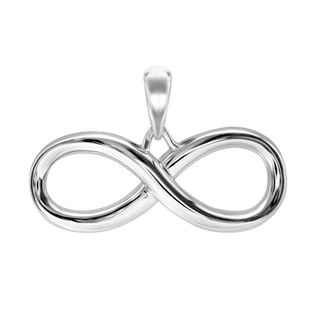 Open Infinity Charm in Sterling Silver (19 x 30mm)