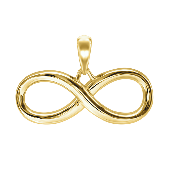 Open Infinity Charm in Sterling Silver (19 x 30mm)