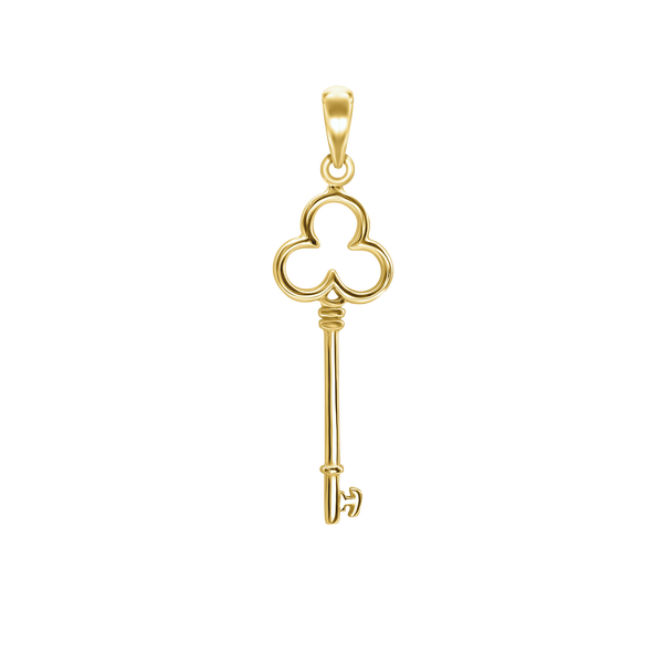 Clover Key Charm in Sterling Silver (49 x 12mm)