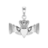 Small Claddagh Charm in Sterling Silver  (21 x 20mm)