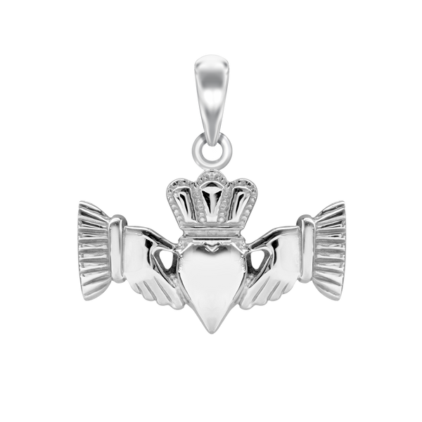 Small Claddagh Charm in Sterling Silver  (21 x 20mm)