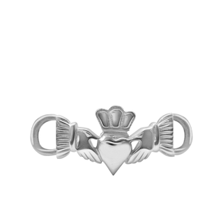 Small Claddagh Bracelet Top in Sterling Silver (29 x 11mm)