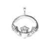 Large Claddagh Charm in Sterling Silver (35 x 30mm)