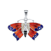 Fancy Butterfly Charm in Sterling Silver (24 x 28mm)