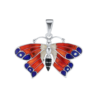 Fancy Butterfly Charm in Sterling Silver (24 x 28mm)