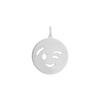 Winking Emoji Charm in Sterling Silver (26 x 20mm)