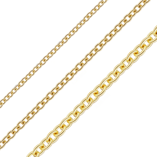 Bulk / Spooled Medium Round Cable Chain in 10K Yellow Gold (0.95 mm - 2.00 mm)