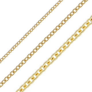 Bulk / Spooled Medium Round Cable Chain in 10K Yellow Gold (1.05 mm - 2.00 mm)