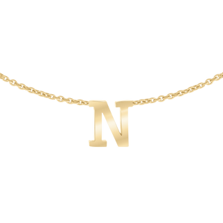 Hanging Initial Necklace in 14K Yellow Gold (18" Chain)