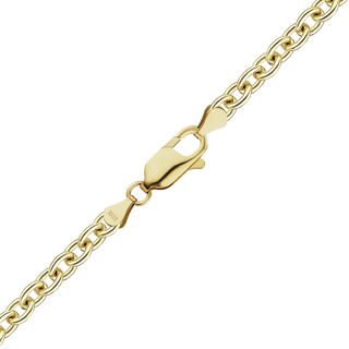 Finished Medium Round Cable Necklace in 10K Yellow Gold (1.05 mm - 2.00 mm)