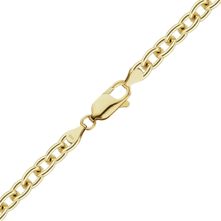 Finished Medium Round Cable Anklet in 18K Yellow Gold (1.35 mm - 3.25 mm)