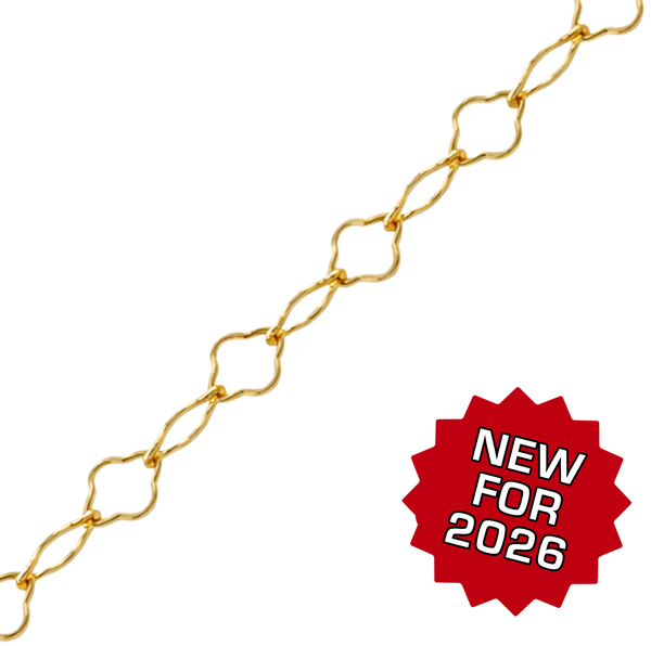 Bulk / Spooled Clover Chain in 14K Gold-Filled (4.50 mm)