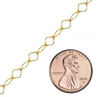 Bulk / Spooled Clover Chain in 14K Gold-Filled (4.50 mm)