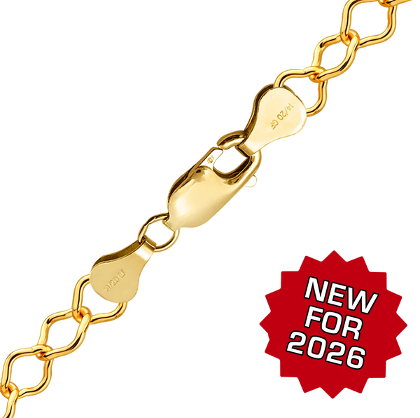 Finished Clover Anklet in 14K Gold-Filled (4.50 mm - 4.90 mm)