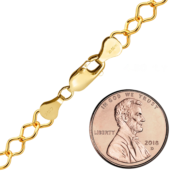 Finished Clover Anklet in 14K Gold-Filled (4.50 mm - 4.90 mm)