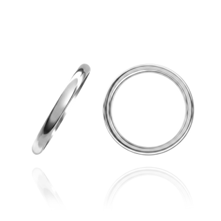 14K White Gold Comfort Fit Wedding Bands (2.0 mm - 4.0 mm)