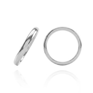 14K White Gold Comfort Fit Wedding Bands (2.0 mm - 4.0 mm)