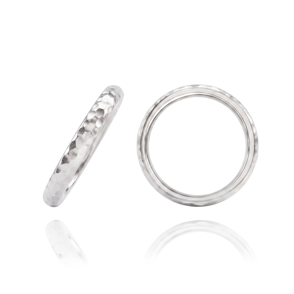 14K White Gold Comfort Fit Wedding Bands (2.0 mm - 4.0 mm)