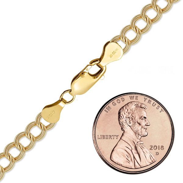 Finished Charm Bracelet Necklace in 14K Gold-Filled (4.80 mm)