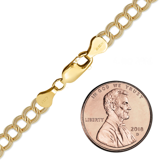 Finished Charm Anklet in 14K Gold-Filled (4.80 mm)