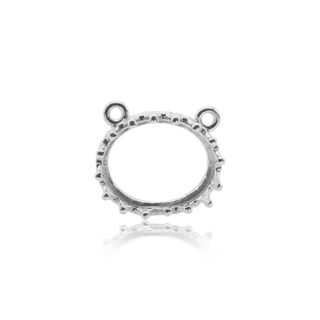 Oval Gallery Wire Bezel in Sterling Silver (7.00 x 5.00 mm - 10.00 x 8.00 mm)