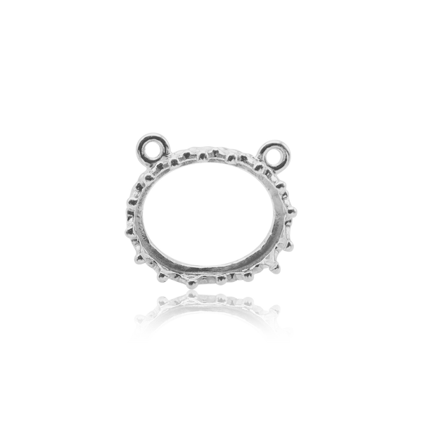 Oval Gallery Wire Bezel in Sterling Silver (7.00 x 5.00 mm - 10.00 x 8.00 mm)