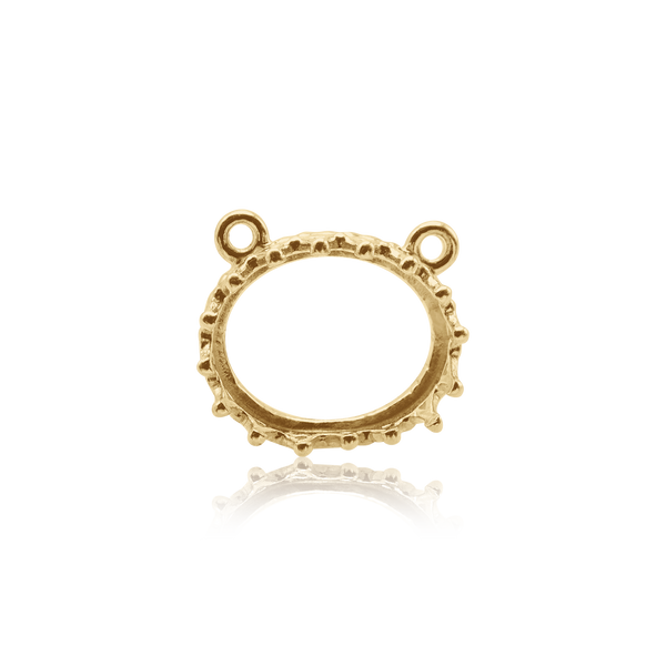 Oval Gallery Wire Bezel in 14K Gold (7.00 x 5.00 mm - 10.00 x 8.00 mm)