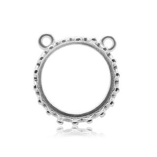 Round Gallery Wire Bezel in Sterling Silver (6.00 mm - 10.00 mm)