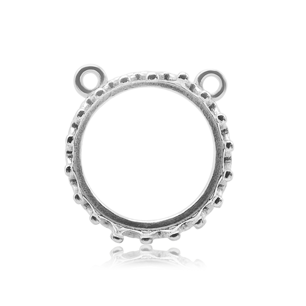 Round Gallery Wire Bezel in Sterling Silver (6.00 mm - 10.00 mm)