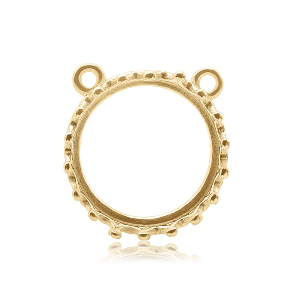 Round Gallery Wire Bezel in 14K Gold (6.00 mm - 10.00 mm)