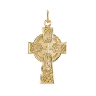 Sterling Silver Fancy Celtic Cross Pendant (37 x 20 mm)