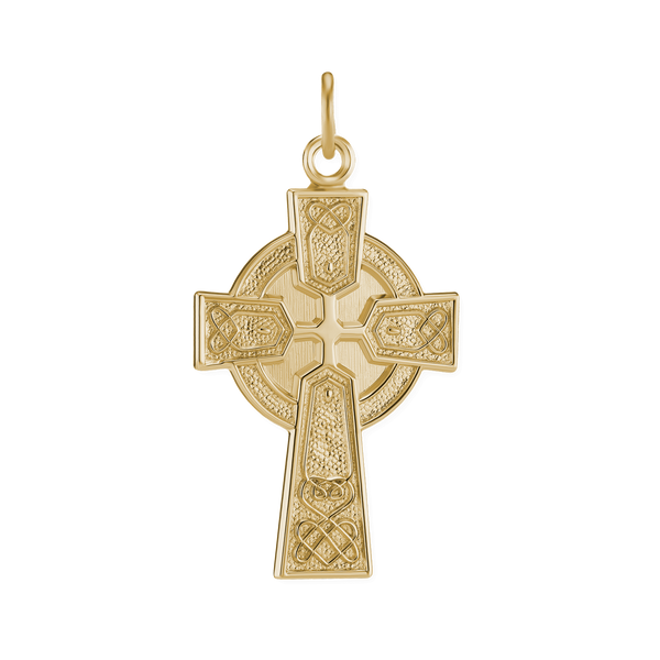 Sterling Silver Fancy Celtic Cross Pendant (37 x 20 mm)