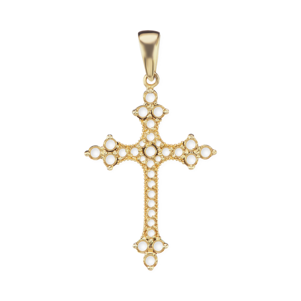 14K Gold Trinity Cross Mounting (40 x 22 mm)