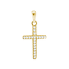 Sterling Silver Classic Cross Pendant with Cubic Zirconia (24 x 12 mm)